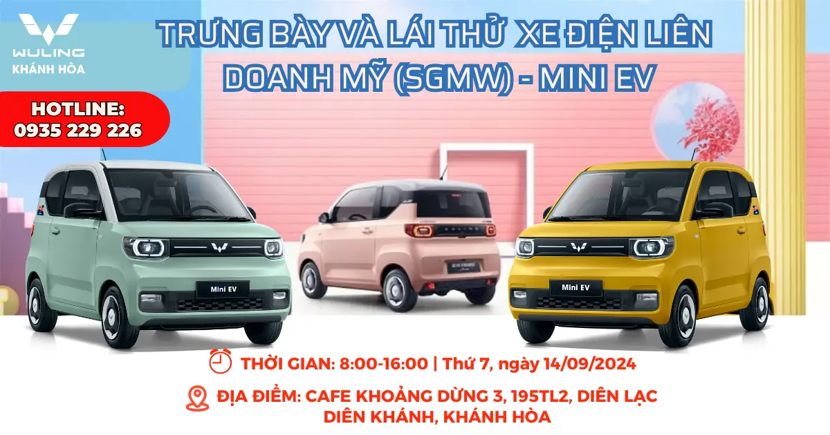 ĐỪNG BỎ LỠ! – SỰ KIỆN TRƯNG BÀY VÀ LÁI THỬ XE ĐIỆN XANH SẠCH WULING MINI EV